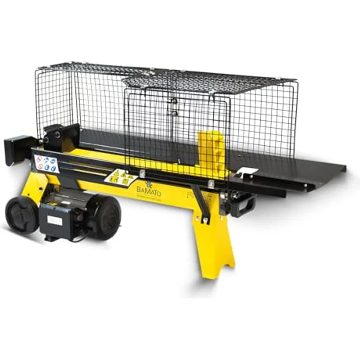 BAMATO Holzspalter HO-7E mit Elektroantrieb, 7 Tonnen Spaltkraft, 52 cm Spaltgutlänge, 25 cm Durchmesser, inkl. Untergestell, vorbefüllt mit Hydrauliköl – Bild 8