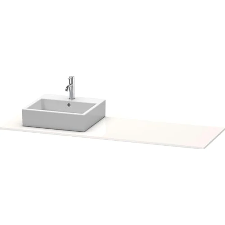 Duravit XSquare Konsole 060H, 1600x550 mm, 1 Ausschnitt links, Taupe Matt – Bild 1