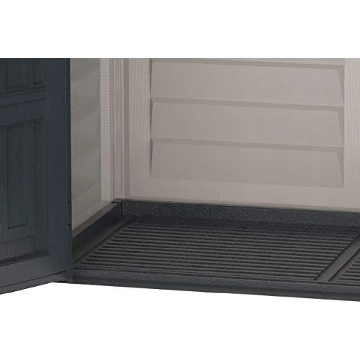 Duramax YardMate Pent Roof PLUS 5 x 3 (1.57 m²) Kunststoff gerätehaus mit robustem Kunststoffboden, Dachkonstruktion aus robustem Metall, feuerfest und wartungsfrei, dunkelgrau/ Adobe – Bild 5