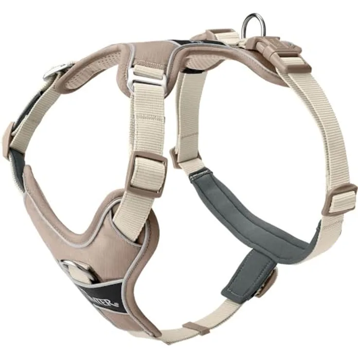 HUNTER Geschirr Divo Up taupe L, mit 5-facher Verstellmöglichkeit und reflektierendem 3M Scotchlite Material