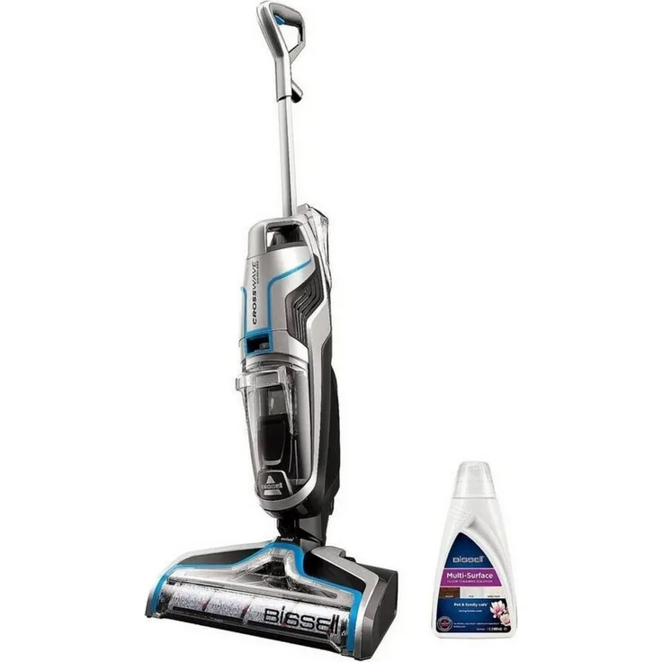 Bissell Nass-Trocken-Akkusauger CrossWave Cordless Waschsauger 3in1 + Multi Reinigungslösung 2582Q, Cordless Pro mit DualTank-Technologie, 30% bessere Kantenreinigung