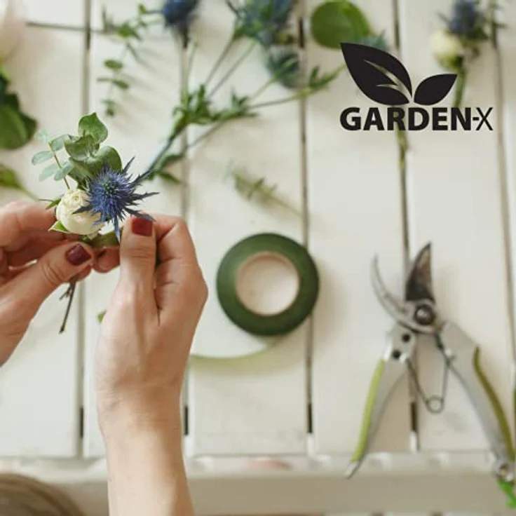 GARDENIX Baumanbinder, 50m grünes Pflanzenband für sicheres Fixieren und Binden von Bäumen und Pflanzen – Bild 2