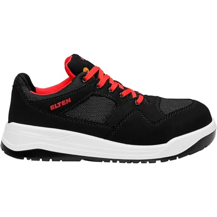 Elten Sicherheitshalbschuh FUN Lakers Black Low, S1P, Gr. 41 - Strapazierfähiges Obermaterial mit wasserabweisender Vorbehandlung, atmungsaktives Funktionsfutter, rutschfeste PU-Laufsohle – Bild 2