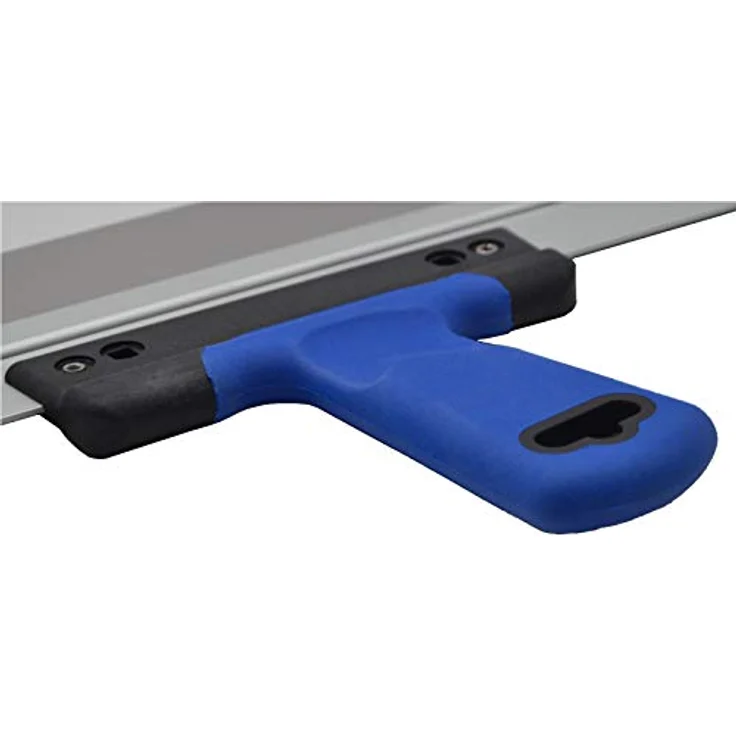 DEWEPRO® Edelstahl Fassadenspachtel - Dekorspachtel - Flächenspachtel - Flächenrakel mit Aluhalter und 2-Komponenten Softgriff- Größe: 350x50mm – Bild 3
