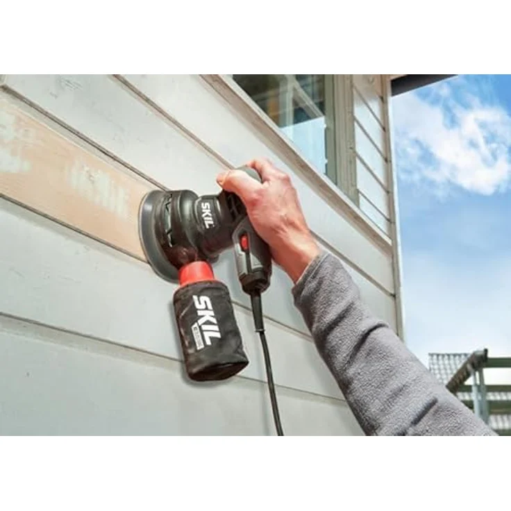 SKIL Kombischleifer 7422 AA, Exzenterschleifer mit 280 Watt, integrierter Bremsfunktion und Staubauffangsystem – Bild 4