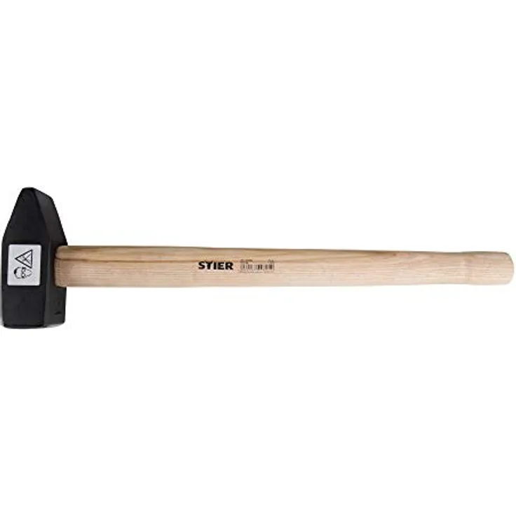 STIER Vorschlaghammer, 4 kg, mit langlebigem Eschenstiel, aus Spezialstahl, für Renovierungs- und Abrissarbeiten
