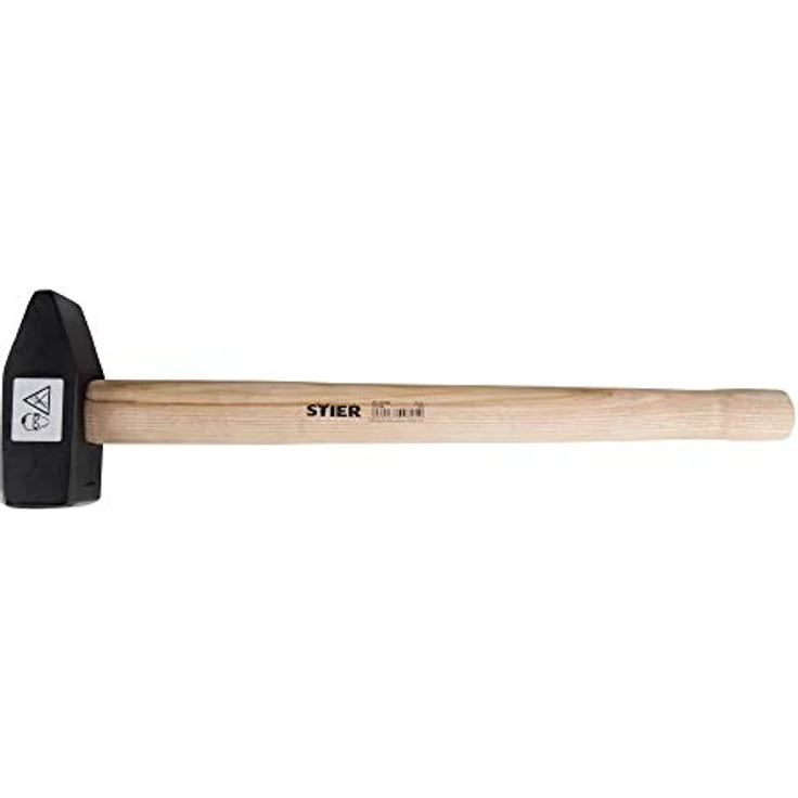 STIER Vorschlaghammer, 4 kg, mit langlebigem Eschenstiel, aus Spezialstahl, für Renovierungs- und Abrissarbeiten – Bild 1