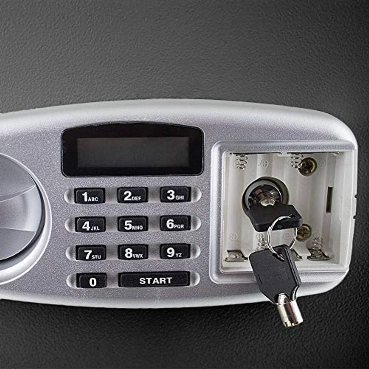 MS-Point BITUXX® Elektronischer Safe Wandtresor, schwarzer Geldschrank mit Innenmaßen 345mm x 515mm x 300mm für Wertsachen, Dokumente und Schmuck – Bild 5