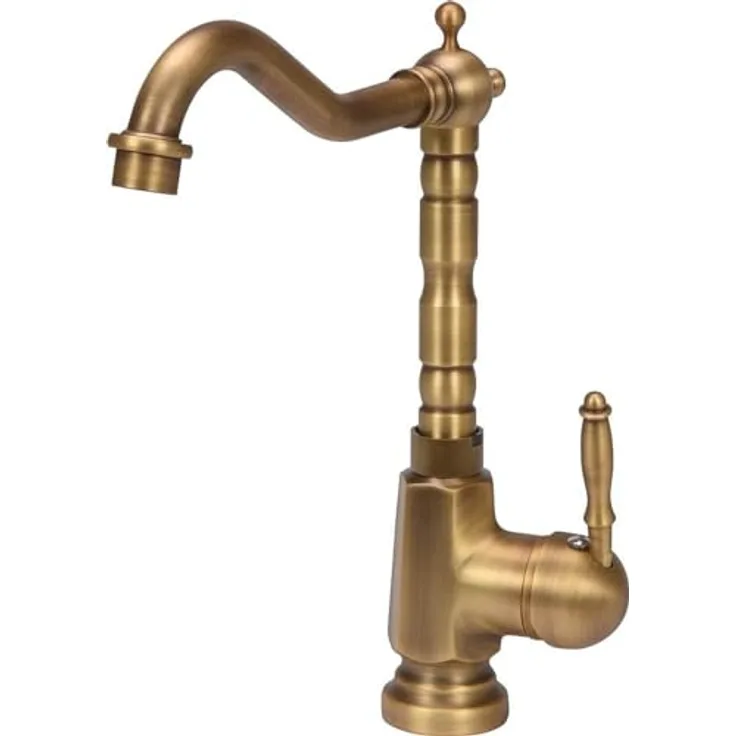 TRIZERATOP Retro Küchenarmatur, Einhebelmischer in Bronze, Spültischarmatur mit CORUNDox-Keramik, ECOflow und 5 Jahre Garantie