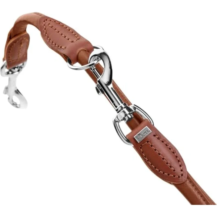 HUNTER Verstellbare Führleine Round & Soft Canadian Up, Größe:6/200, Farbe:Cognac – Bild 2