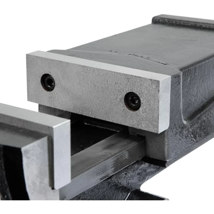 EBERTH Maschinenschraubstock drehbar und kippbar aus Stahlguss, Max. Spannbreite 80mm, Backenbreite 100mm, Bohrmaschinenschraubstock, 0°- 90° kippbar, 360° drehbar – Bild 3