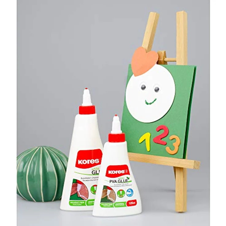 Kores® White Glue Bastelkleber 250,0 ml - geruchsarm, lösungsmittelfrei, ungiftig für kreative Projekte – Bild 3