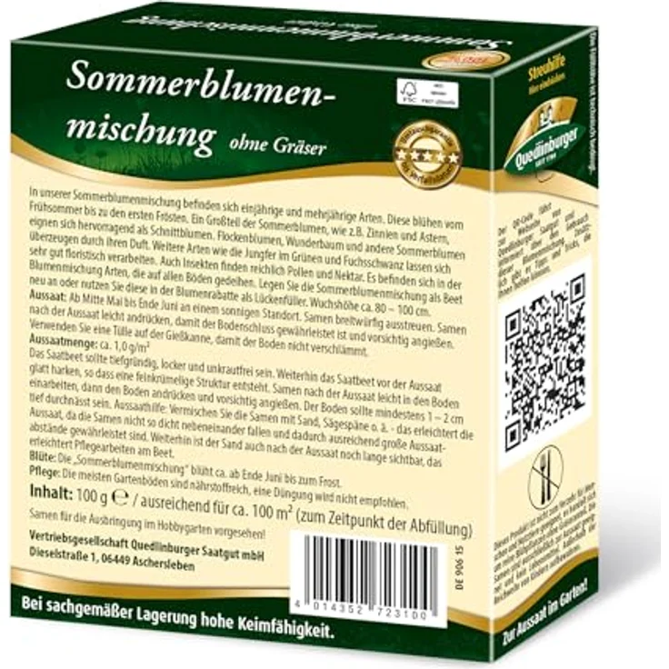 QUEDLINBURGER Sommerblumenmischung ohne Gräser - Preisvergleich – Bild 2