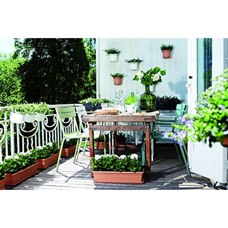 Elho Green Basics Balkon Untersetzer 60 - Lebhaft Schwarz - Draußen & Balkon - Ø 57.8 x H 2.4 cm – Bild 3