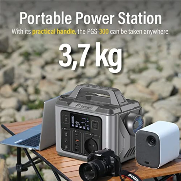 Fantec PGS-300, Power Station mit 296 Wh, 300 W Leistung und USB-C PD-Anschluss, tragbar – Bild 9