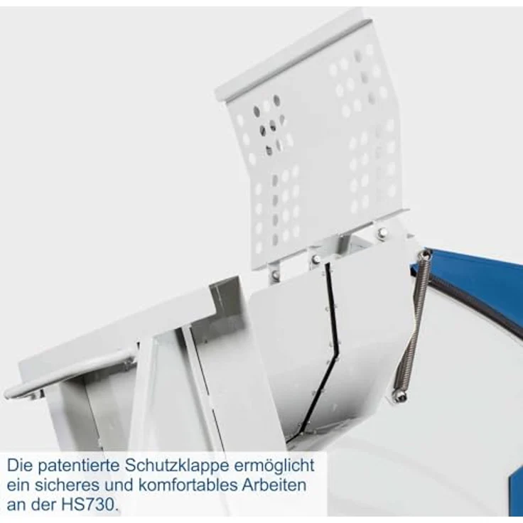 Scheppach Wippkreissäge HS730, 400V 5000W, 700mm HW-Sägeblatt, Schnittlänge 250-1000mm, Schnitt-Ø 30-250mm, Sicherheits Schutzklappe, mit Fahrvorrichtung – Bild 5
