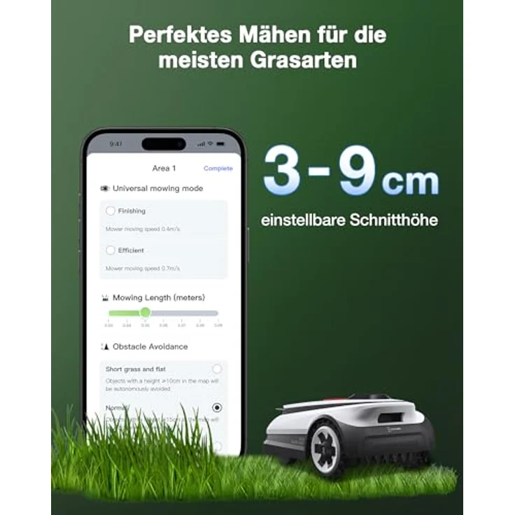 Ecovacs Mähroboter GOAT A1600 mit vollautomatischer Kartierung, White One Size – Bild 5