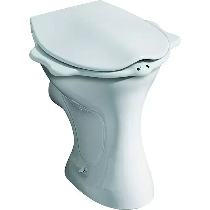 Geberit Kind Stand-WC, Flachspüler mit Spülrand, waagerechtem Abgang, Weiß