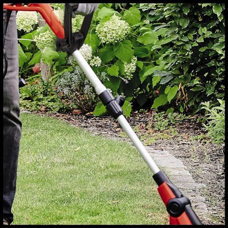 Einhell Elektro-Rasentrimmer GC-ET 4530 Set (Motorkopf 4-fach neigbar & 180° drehbar, Alu-Führungsholm stufenlos teleskopierbar, Flowerguard) – Bild 5