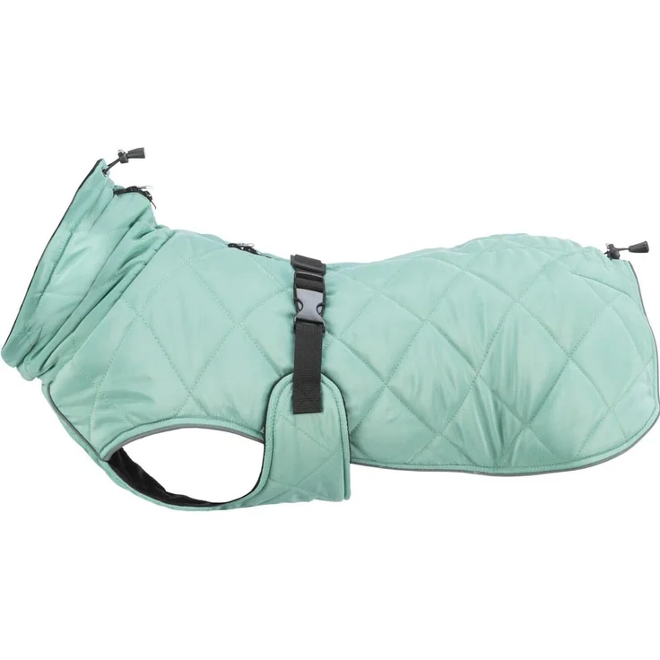 Trixie CityStyle Oslo, Hundemantel aus 90 % Recyclingmaterial, wasserabweisend, S, 33 cm, Jade grønn