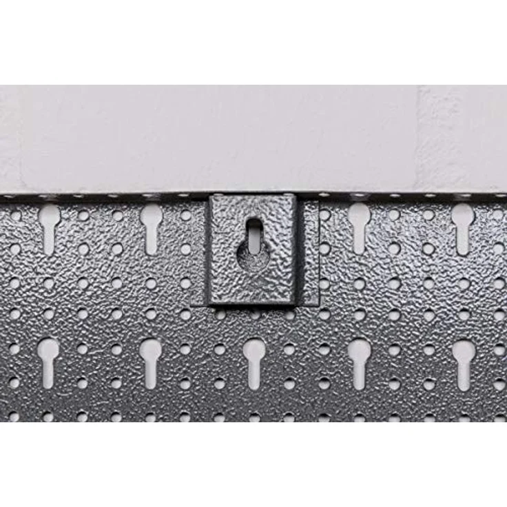 Kreher Lochblech für Eurolochwand, Metall in Hammerschlag-Grau, 4er Pack, 40x60 cm pro Stück, inkl. Schrauben – Bild 3