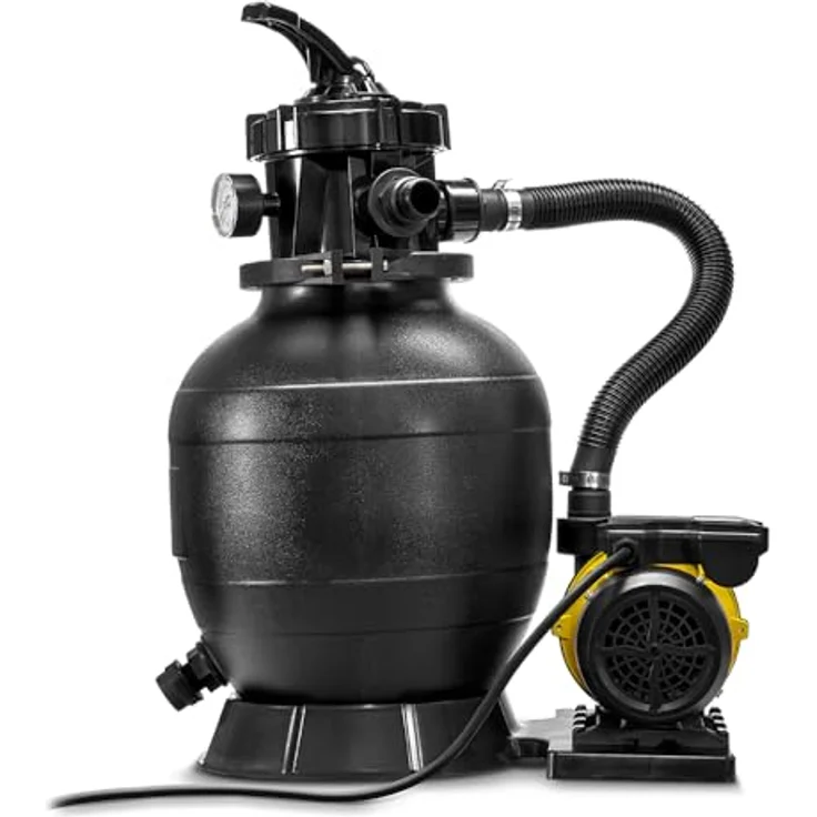 TROTEC Sandfilteranlage TSP 7900 E, Sandfilterpumpe mit 7900l/h Förderleistung für Schwimmbecken bis 25.000 l – Bild 4
