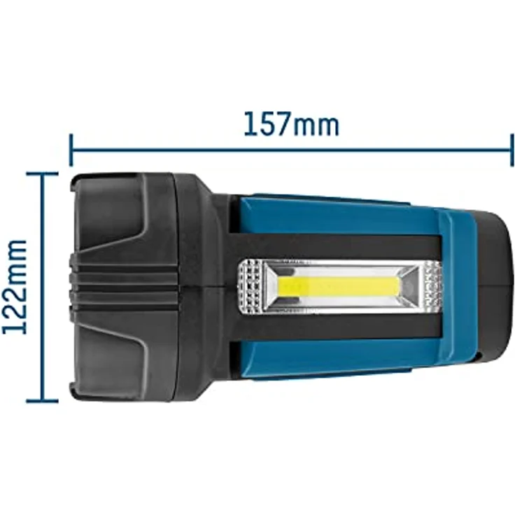 ANSMANN LED Handscheinwerfer superhell & große Leuchtweite 200m, lange Leuchtdauer 8h, Standfuß, Pistolengriff, Handleuchte ideal für Camping, Arbeit, Werkstatt, KFZ, Jagd, Angeln, Wandern – Bild 5