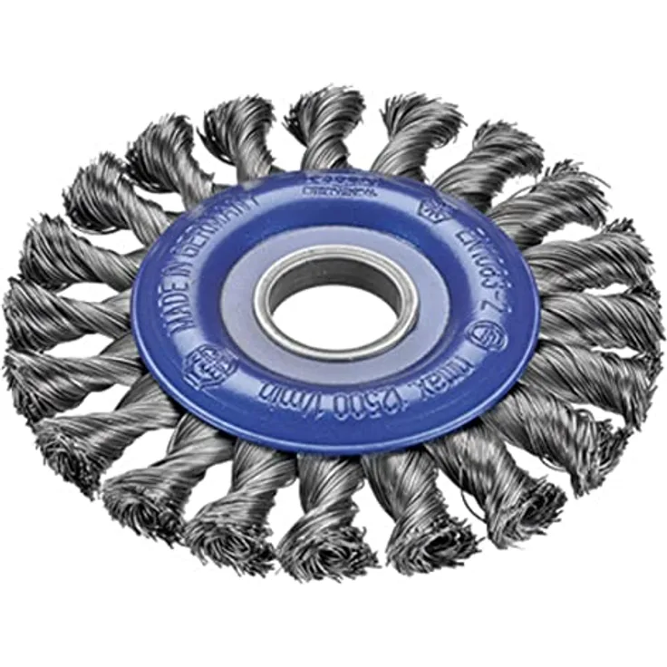 Osborn Rundbürste für Winkelschleifer 180 mm, Durchmesser 178 x 13 mm, Bohrung 22,2 mm, gezopfter Stahldraht 0,50 mm TÜV geprüft, 2653151