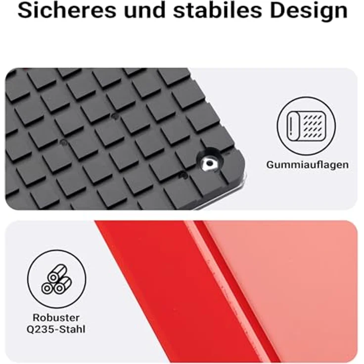 Wiltec Achstraverse Wagenheberbrücke 2000kg Querträger für Wagenheber mit Gummiauflagen, höhenverstellbar, schwarz – Bild 8