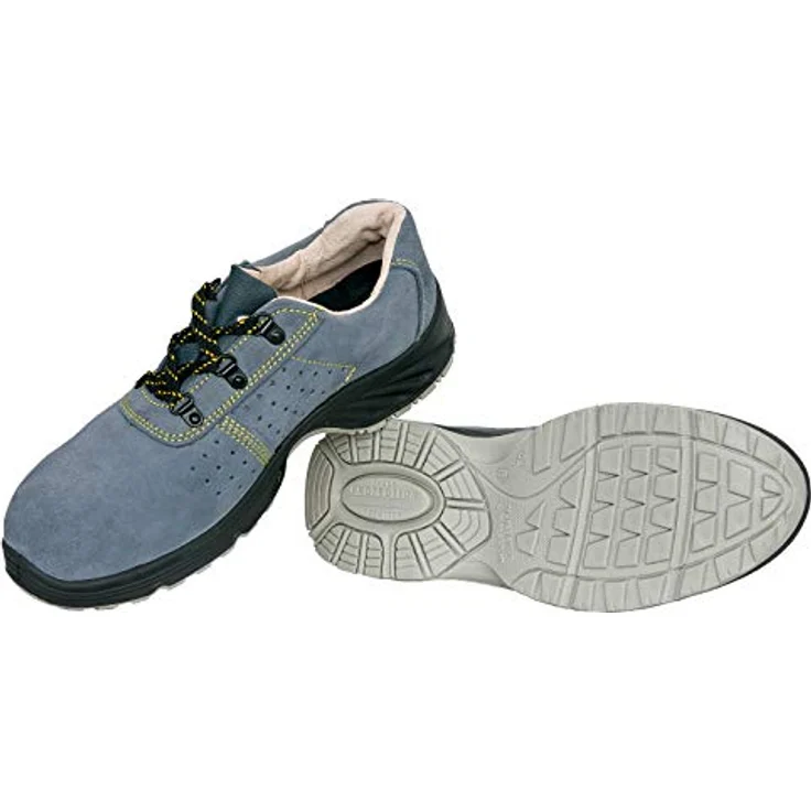 Urgent Arbeitsschuhe Sicherheitsschuhe Halbschuh Schutzschuhe Stahlkappe S1 Arbeitsschuh, Wildleder, Polyurethan Sohle, Schwarz – Bild 2