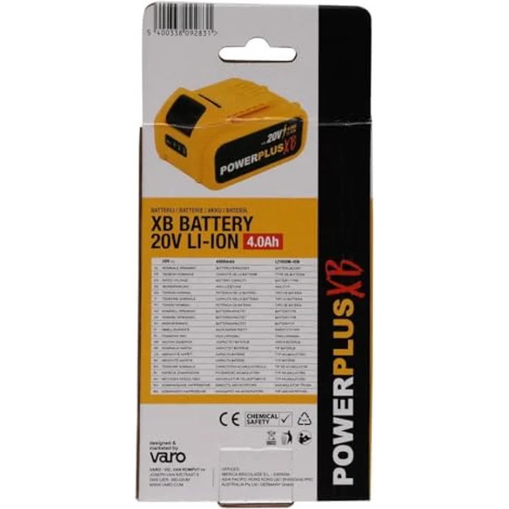 Powerplus POWERPLUS XB Baterie 20V LI-ION 4,0Ah mit Batteriestandsanzeige, kompatibel mit XB-Geräten – Bild 4