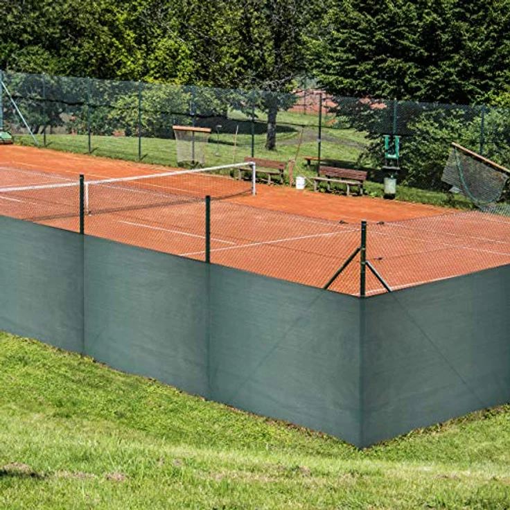 Relaxdays Zaunblende, Sichtschutz für Zaun & Balkongeländer, HDPE Gewebe, UV-stabilisiert, wetterfest, 1,8 x 50 m, grün – Bild 5