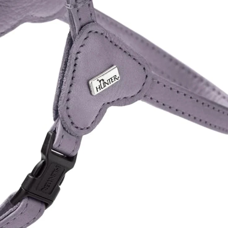 HUNTER Hundegeschirr SOHO MINI, flieder-grau, aus weichem Rindsleder, fellschonend, leicht, für kleine Hunde & Welpen, Größe XS-S – Bild 2