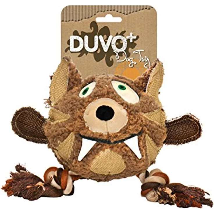 Duvo+ 171318 Canvas Plüsch Tiger, Robustes Hundespielzeug mit geflochtenem Seil aus natürlichen Materialien – Bild 2