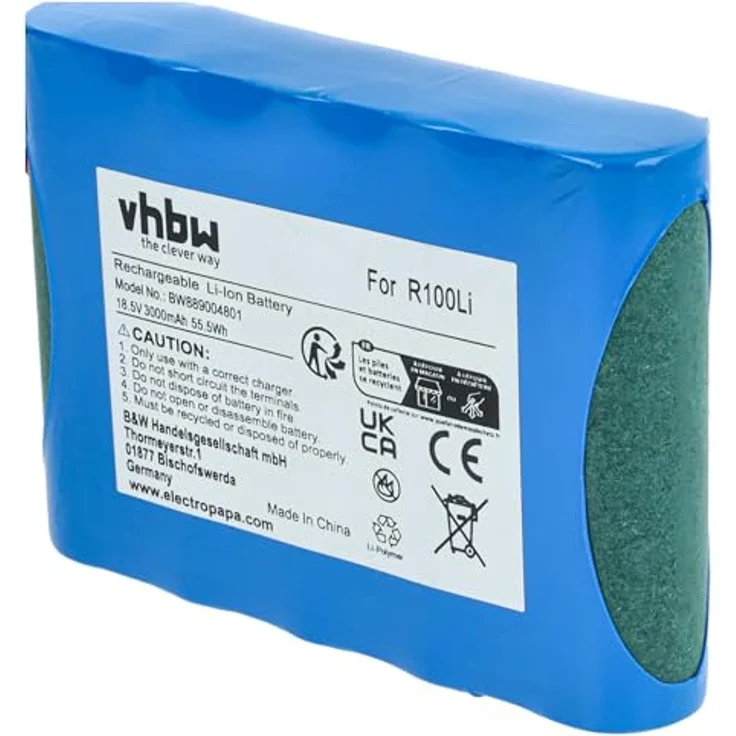 VHBW Akku kompatibel mit Gardena Smart Sileno free 800 und 600, 3Ah, 18,5V Li-Ion, blau – Bild 7