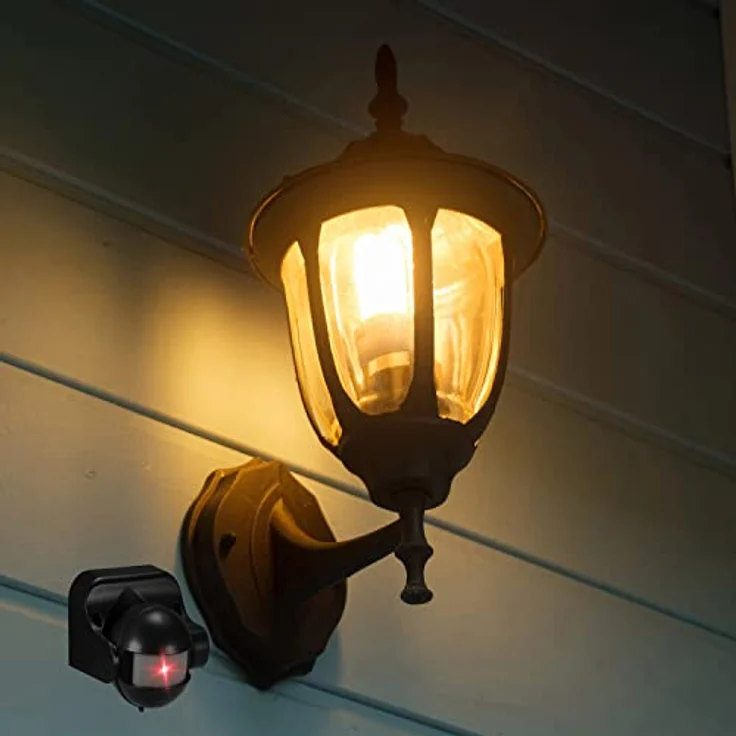 Retoo Infrarot-Bewegungsmelder IP44, 180° Arbeitsfeld 12m Reichweite, Wasserdicht LED Geeignet (Schwenkbar) – Bild 3