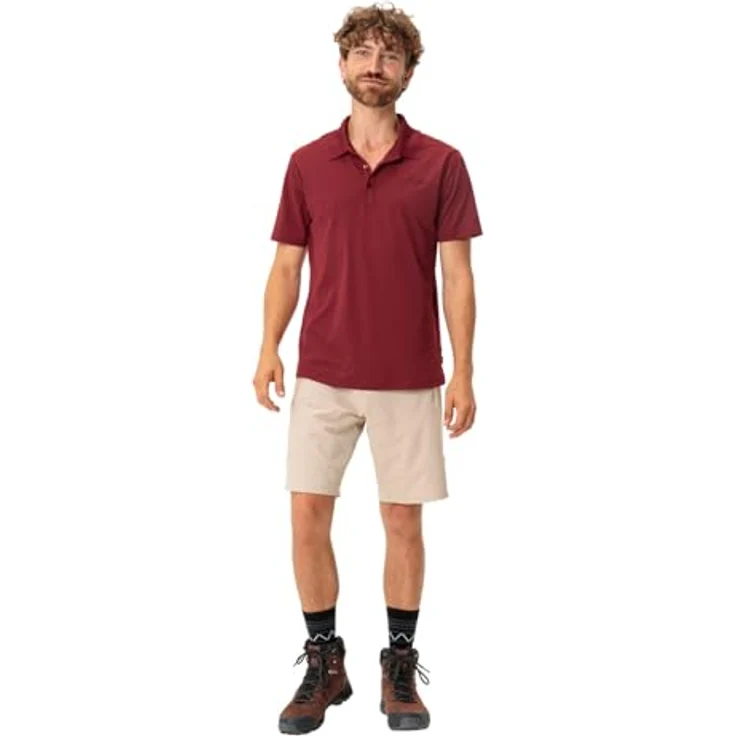 Vaude Essential Herren Shirt, umweltfreundlich, schnell trocknend, geruchshemmend, Rot, XXL – Bild 7