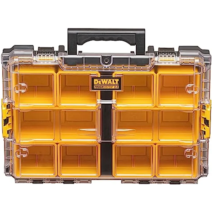 DeWALT Tough System 2.0 Box DWST83394-1, Organizer mit 9 l Volumen und IP65 Schutzart, transparent – Bild 2