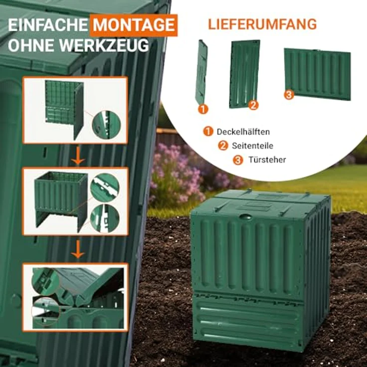 Garantia ECO-KING Komposter 400 L, grün - 627007 – Bild 5