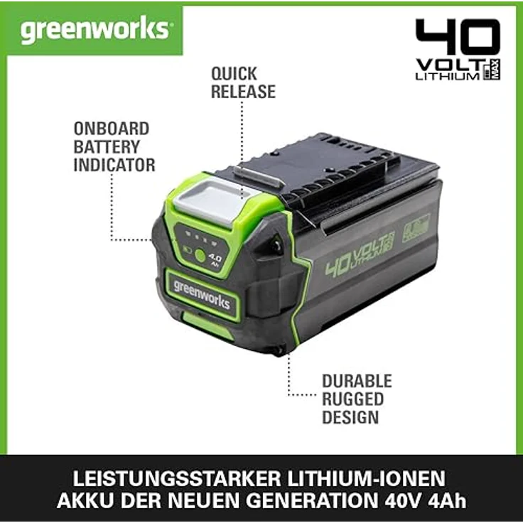 Akku 40V 4Ah Greenworks G40B4 – Bild 3