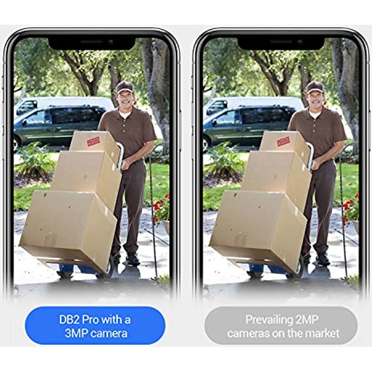EZVIZ 2K Video Türklingel, Akku Doorbel Kit mit KI Personenerkennung, Zwei-Wege-Audio und Nachtsicht, IP65 wetterfest, 100% kabellos, DB2 Kit – Bild 3