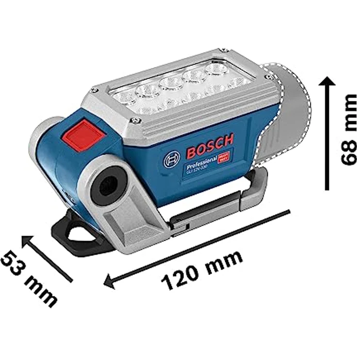 Bosch Professional System Akku LED-Lampe GLI (330 Lumen, Betriebszeit: 180 min/Ah, ohne Akkus und Ladegerät, im Karton) - Blau, 12 V-330 – Bild 5
