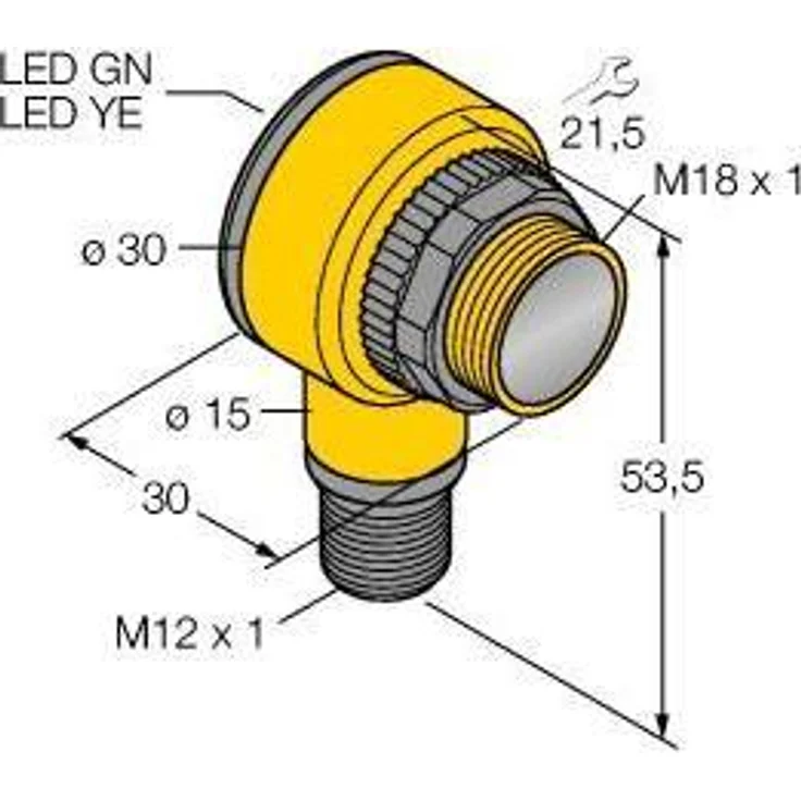 Turck T183EQ1, Bewegungsmelder Opto Sensor Einweglichtschranke, Reichweite 20 m