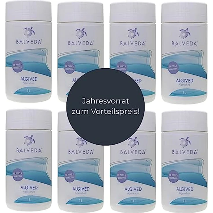 BALVEDA ALGIVED Algenschutz schaumfrei & Sauerstoff-Aktivator, 8x1L für Pools & Whirlpools, einfache Anwendung – Bild 6