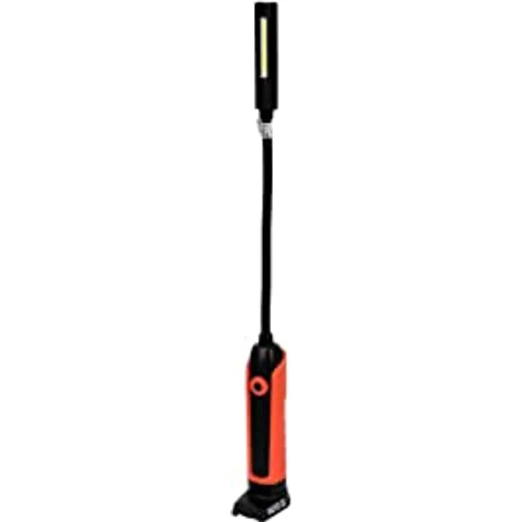 YATO YT-08527 500 Lumen COB YatoFlex Workshop LED-Lampe, USB-betrieben, mit flexiblem Schwanenhals-Arm und Saugnäpfen