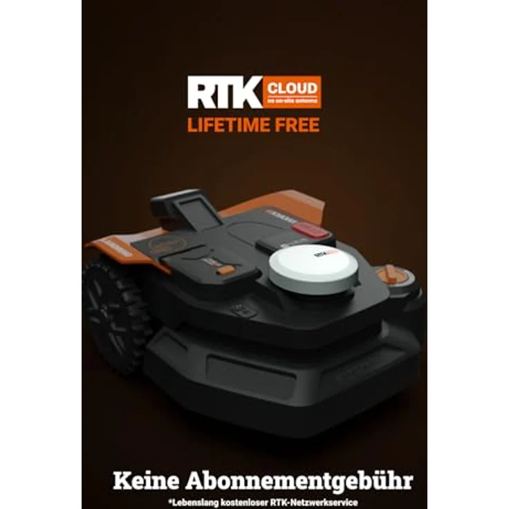 Worx Mähroboter 'Landroid Vision Cloud WR318E', RTK Cloud Positionierung, für Rasenflächen bis 1800 m², KI-gestützte Kartierung, V-SLAM-Technologie, schnitthöhenverstellbar – Bild 5