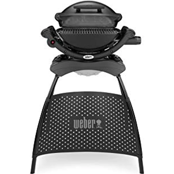 Weber Gasgrill Q 1000 mit Stand 1 Brenner und Aromaschienen Schwarz – Bild 2