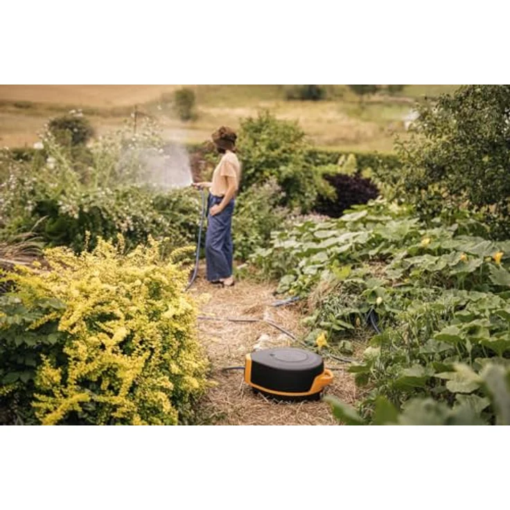 Fiskars X-series Automatische Schlauchtrommel XL, 25 m Schlauchlänge, 360°-Drehung, leicht manövrierbar, inkl. Zubehör – Bild 9