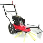 Apex Kehrmaschine Pro 700, Benziner mit Radialbesen und Wildkrautbürste, 7 PS, 70 cm max. Arbeitsbreite, 350 mm Hinterräder, in Rot