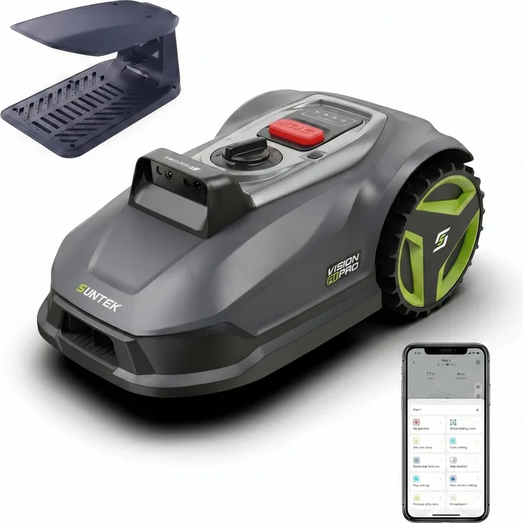 SUNTEK SRM4050 Mähroboter, Dreifach-Kamera-System ohne Begrenzungskabel, Multizonen-Management, App-Steuerung für bis zu 500 m², IPX6 wasserdicht
